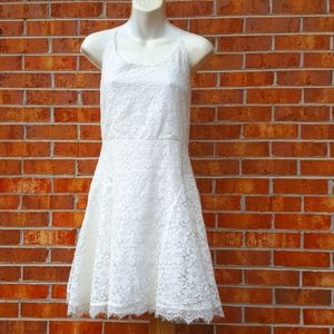 Easley white floral laced dress